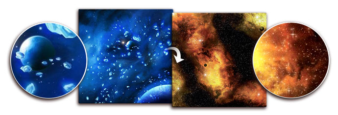 Gaming Mat - Frozen Planet / Fiery Nebula (BB954)